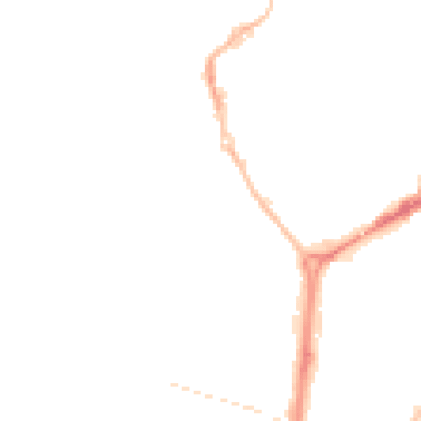 Night-time road noise heatmap for NE33 1UE