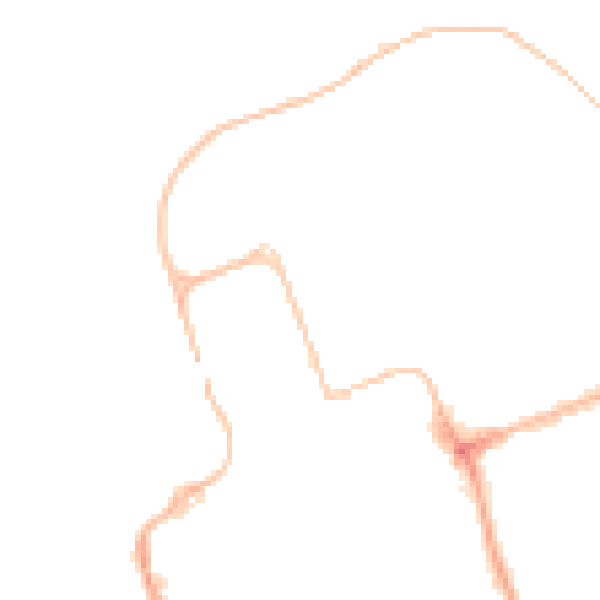 Night-time road noise heatmap for NE33 2EB