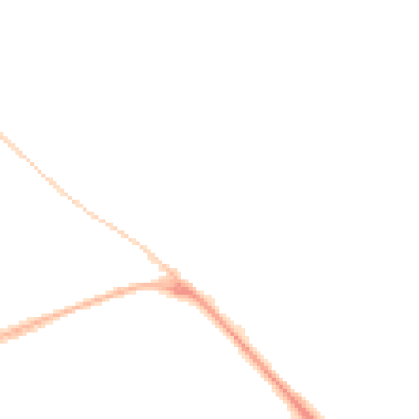 Night-time road noise heatmap for NE33 2JZ