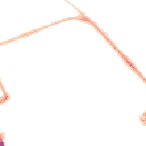 Night-time road noise heatmap for NE33 2NH