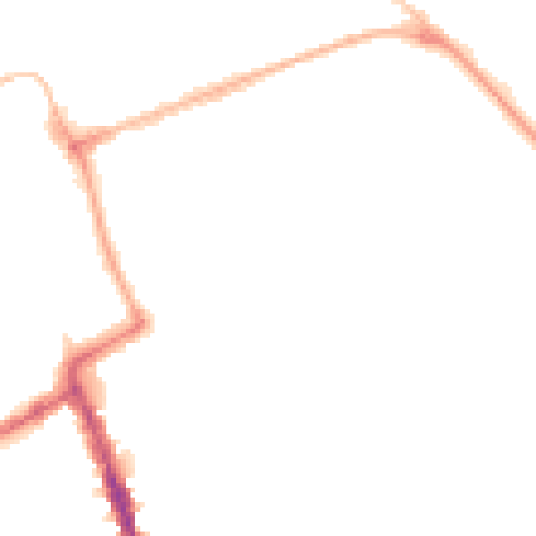 Night-time road noise heatmap for NE33 2RX