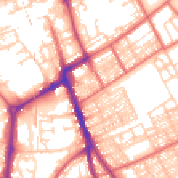 Daytime road noise heatmap for NE33 2SS