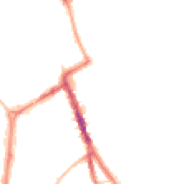 Night-time road noise heatmap for NE33 2SX