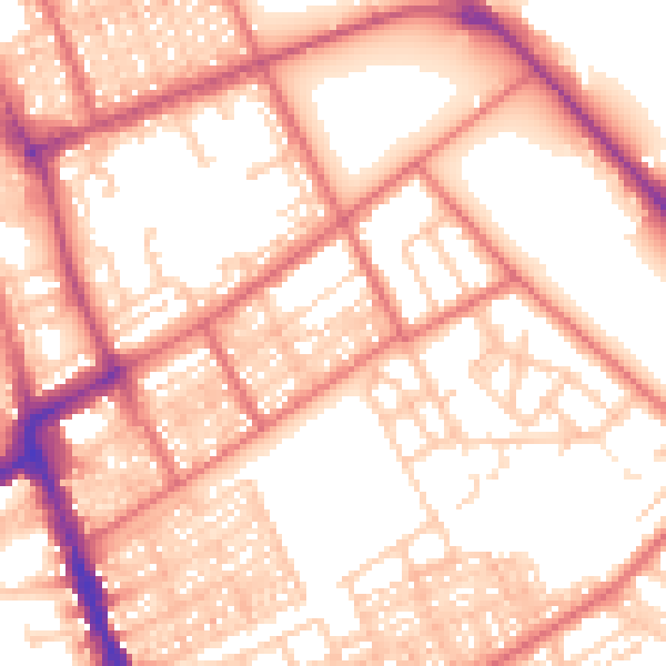 Daytime road noise heatmap for NE33 2TG
