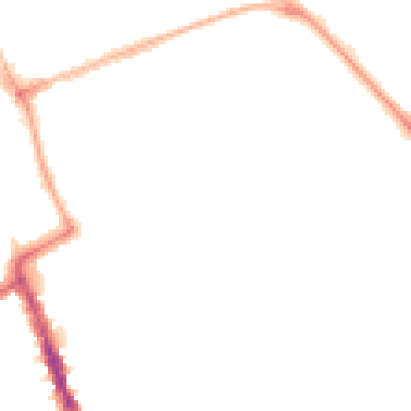 Night-time road noise heatmap for NE33 2TG