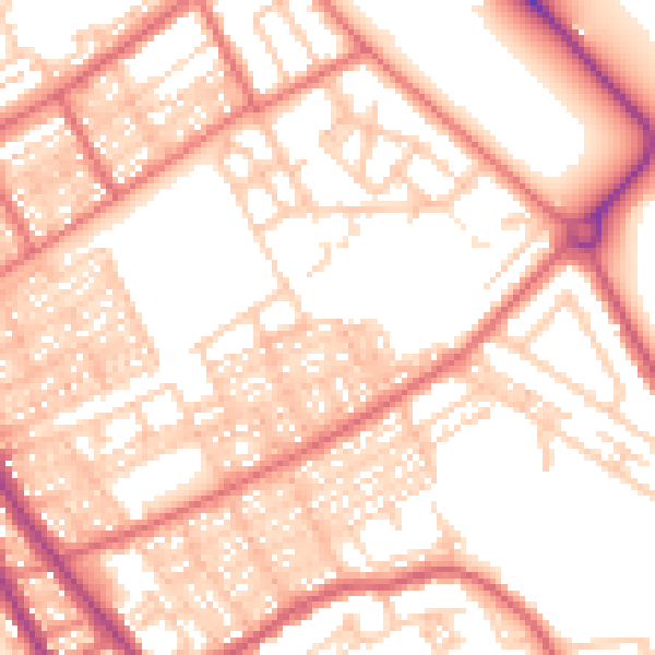 Daytime road noise heatmap for NE33 3BF