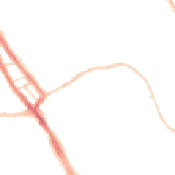 Night-time road noise heatmap for NE33 3EE