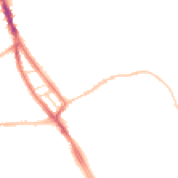 Night-time road noise heatmap for NE33 3ET