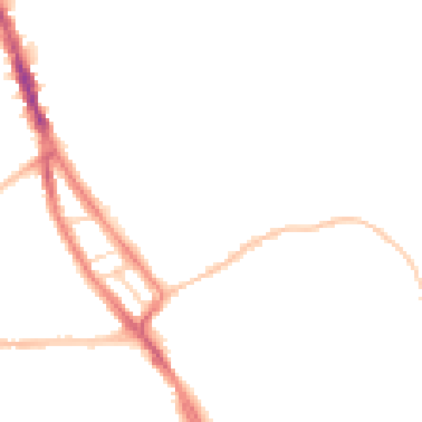 Night-time road noise heatmap for NE33 3EZ