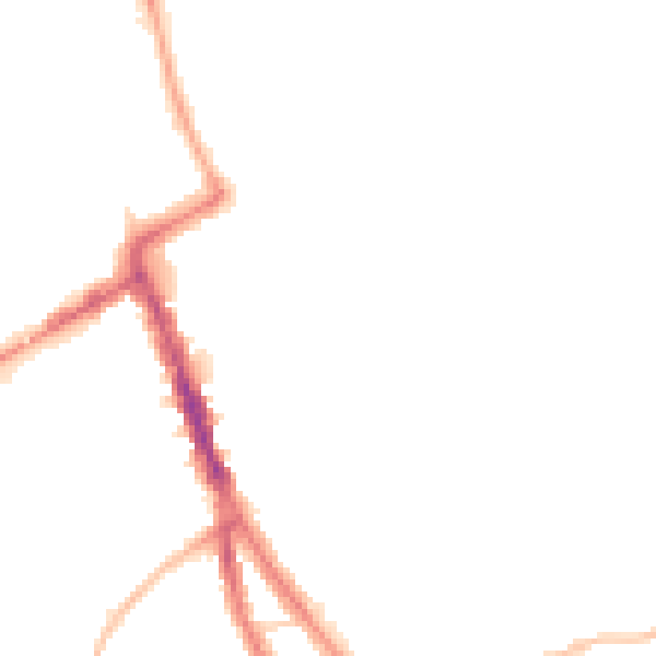 Night-time road noise heatmap for NE33 3JW