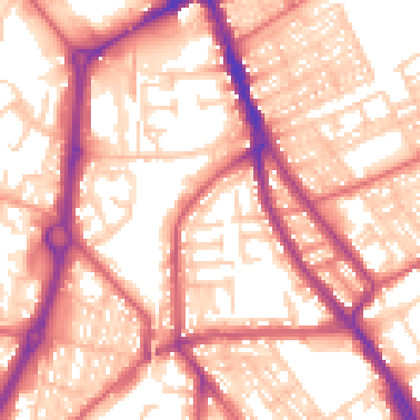 Daytime road noise heatmap for NE33 4HP