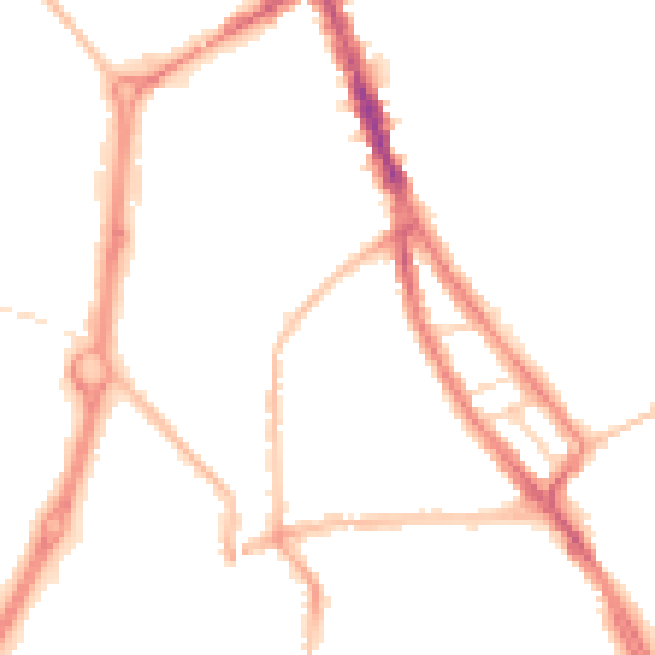 Night-time road noise heatmap for NE33 4HP