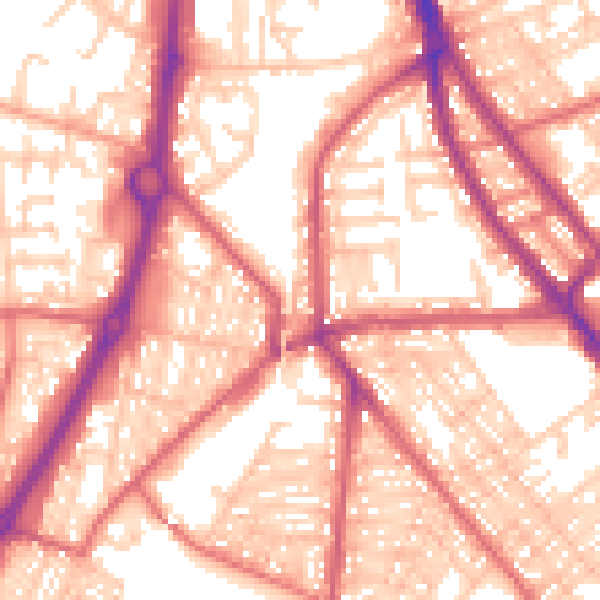Daytime road noise heatmap for NE33 4JL