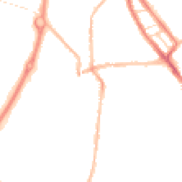 Night-time road noise heatmap for NE33 4JP