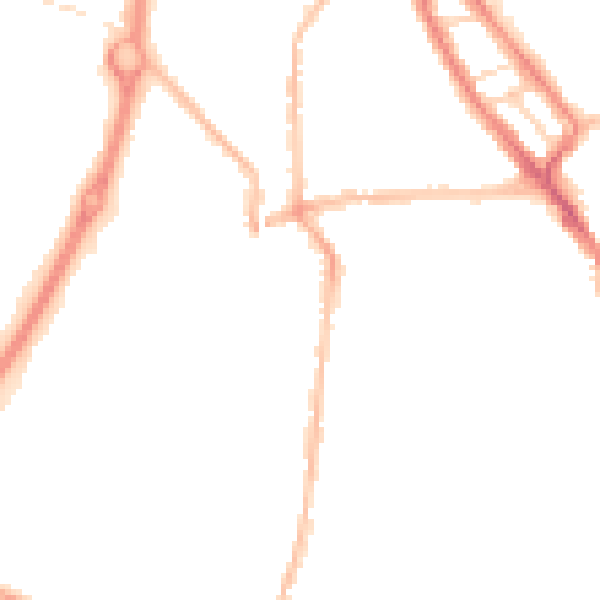 Night-time road noise heatmap for NE33 4JR