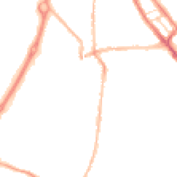 Night-time road noise heatmap for NE33 4JT