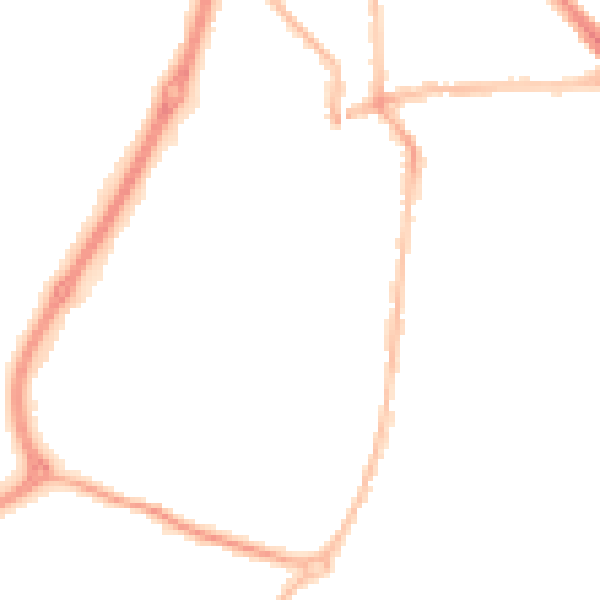 Night-time road noise heatmap for NE33 4LD
