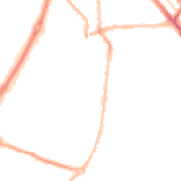 Night-time road noise heatmap for NE33 4LE