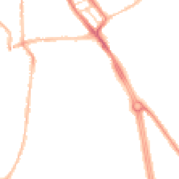 Night-time road noise heatmap for NE33 4TN