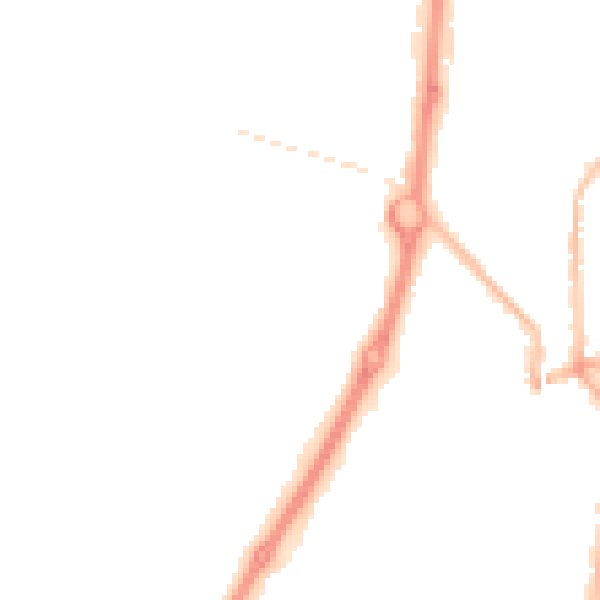 Night-time road noise heatmap for NE33 5EH