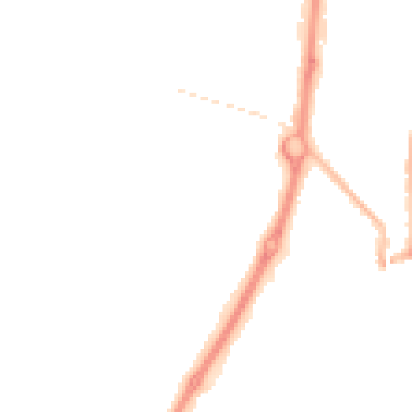 Night-time road noise heatmap for NE33 5EJ