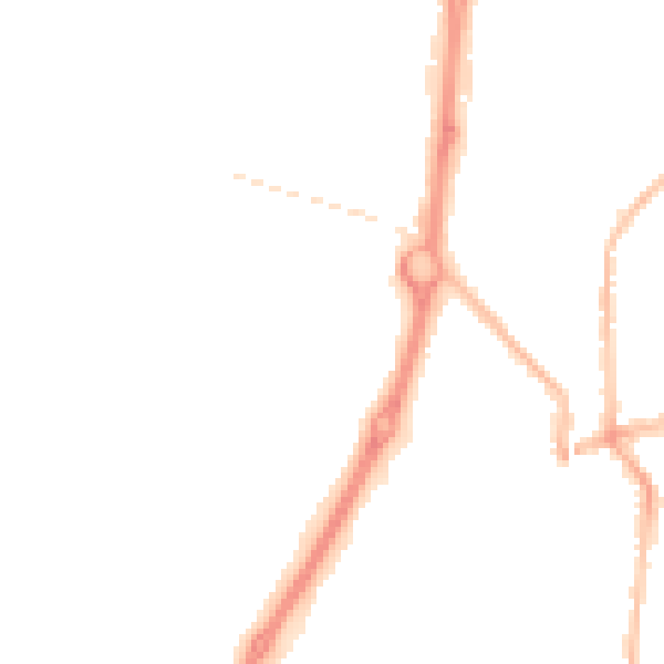 Night-time road noise heatmap for NE33 5EP