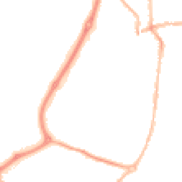 Night-time road noise heatmap for NE33 5LT