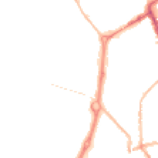 Night-time road noise heatmap for NE33 5RT
