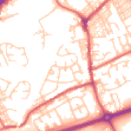 Daytime road noise heatmap for NE34 0AL