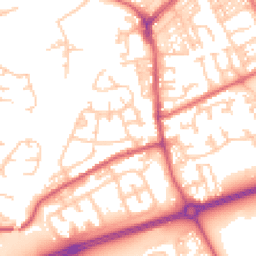Daytime road noise heatmap for NE34 0AP
