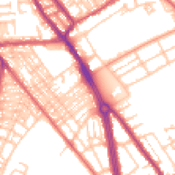 Daytime road noise heatmap for NE34 0AQ