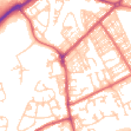 Daytime road noise heatmap for NE34 0AR