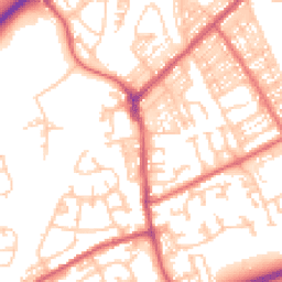 Daytime road noise heatmap for NE34 0AT