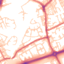 Daytime road noise heatmap for NE34 0BE