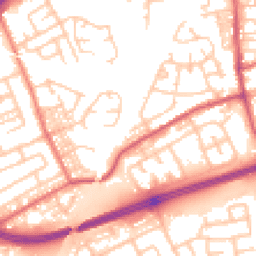 Daytime road noise heatmap for NE34 0BH