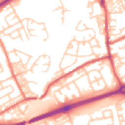 Daytime road noise heatmap for NE34 0BJ
