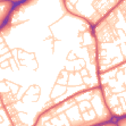 Daytime road noise heatmap for NE34 0BN