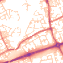 Daytime road noise heatmap for NE34 0BQ