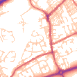 Daytime road noise heatmap for NE34 0BT