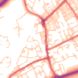 Daytime road noise heatmap for NE34 0BU