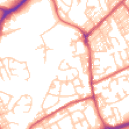 Daytime road noise heatmap for NE34 0BW