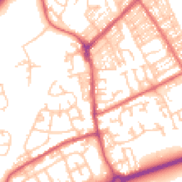 Daytime road noise heatmap for NE34 0BY