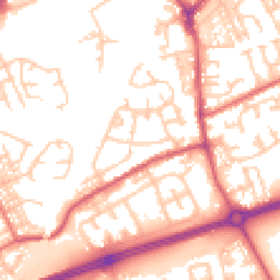 Daytime road noise heatmap for NE34 0BZ