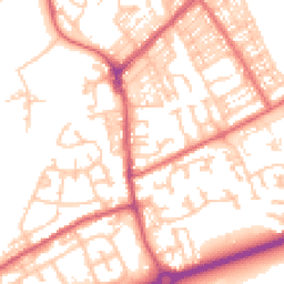 Daytime road noise heatmap for NE34 0DB