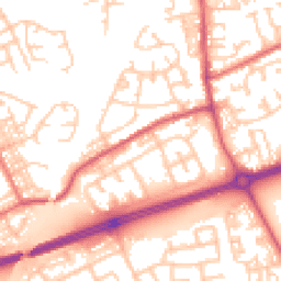 Daytime road noise heatmap for NE34 0DJ