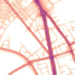 Daytime road noise heatmap for NE34 0DP