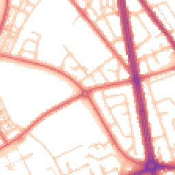 Daytime road noise heatmap for NE34 0DQ