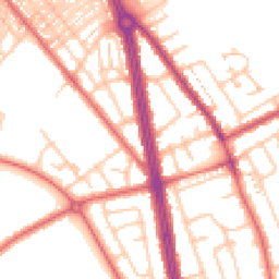 Daytime road noise heatmap for NE34 0DT