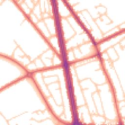 Daytime road noise heatmap for NE34 0DU
