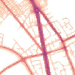 Daytime road noise heatmap for NE34 0DX